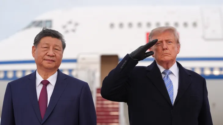 Donald Trump and Xi Jinping meeting for diplomatic talks